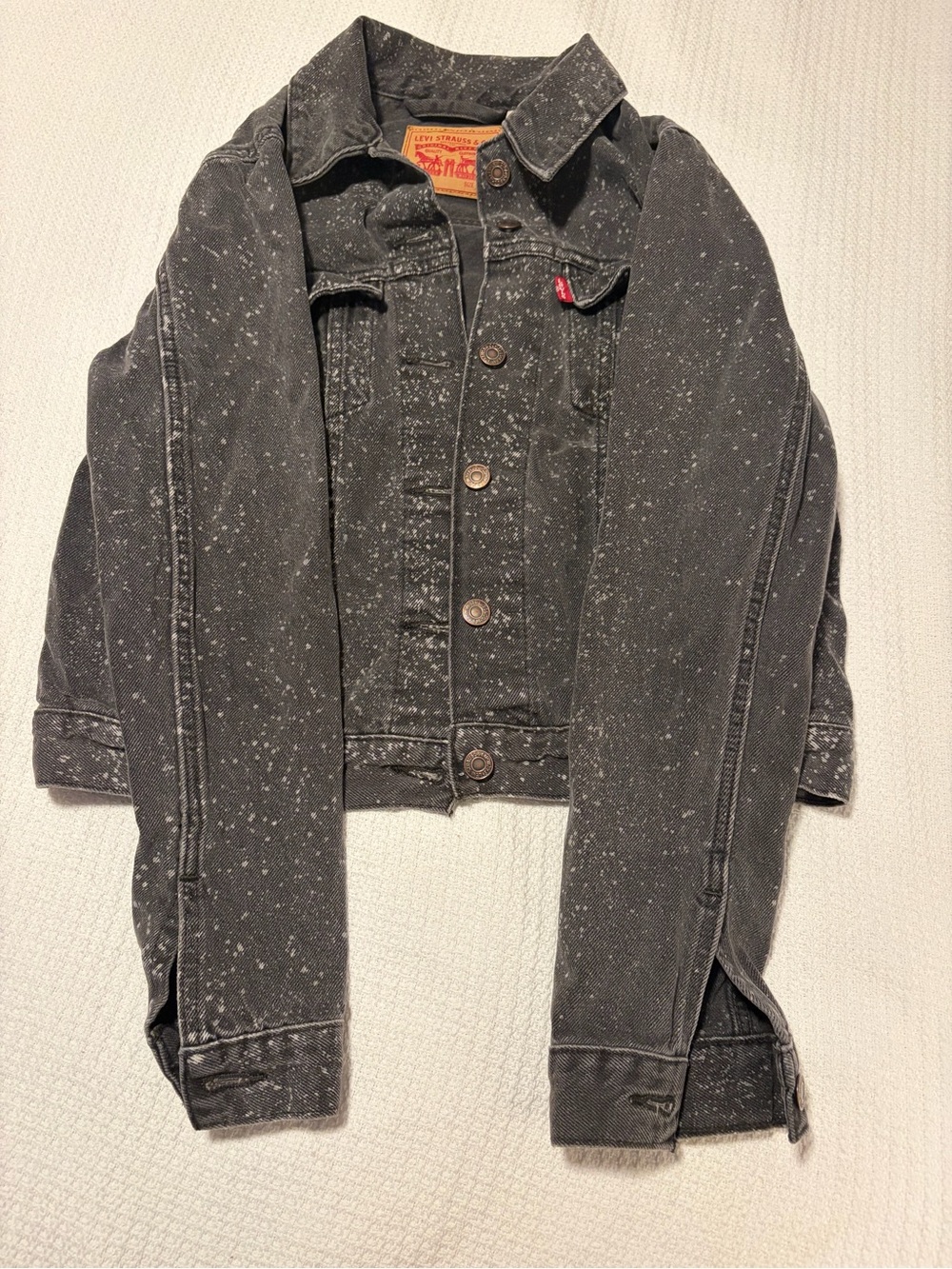 Levi's Speckled Denim Trucker Jacket - Medium